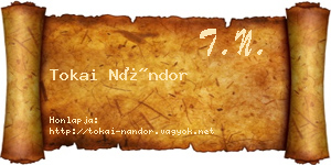 Tokai Nándor névjegykártya