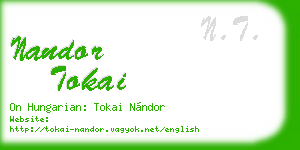 nandor tokai business card